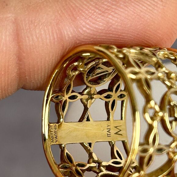 Louis Vuitton Filigree Goldtoned Ring 7 - Picture 9 of 12